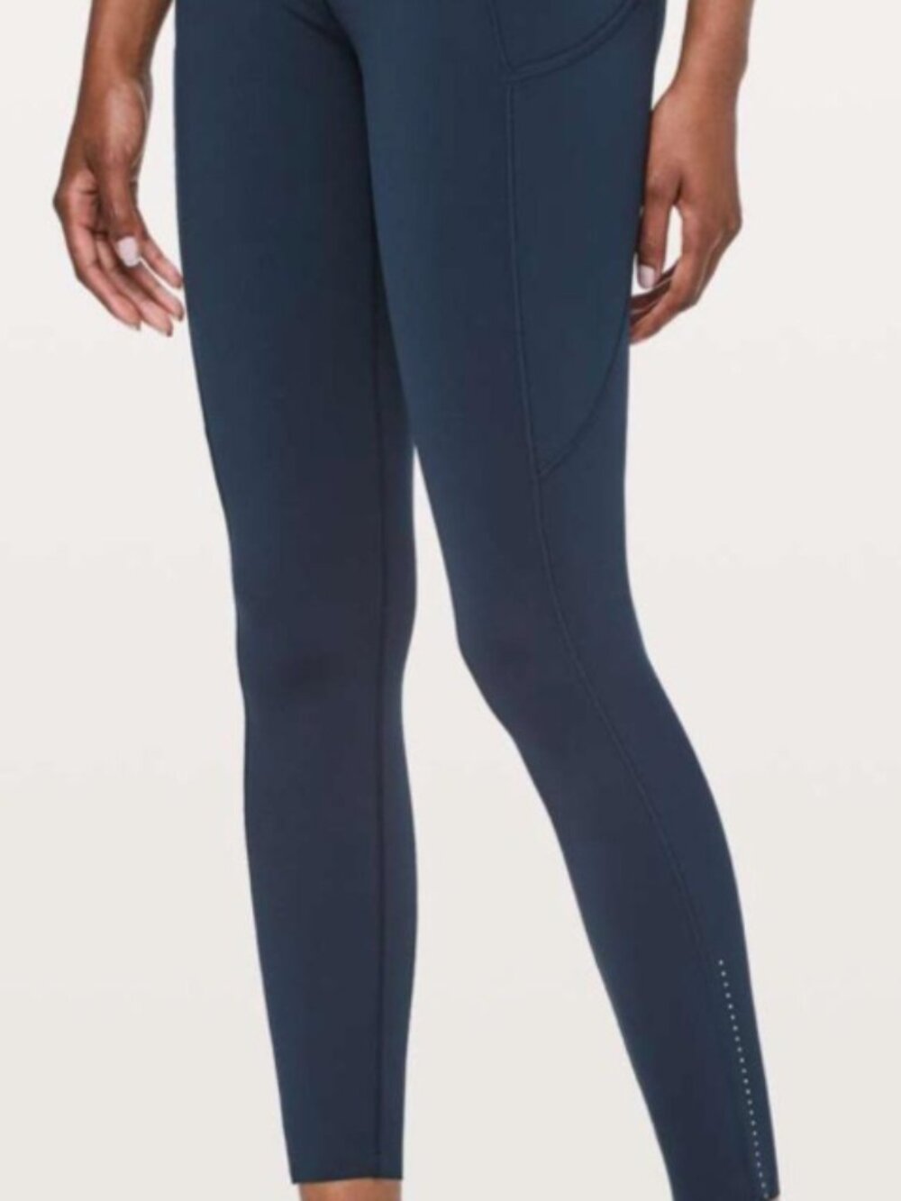 Lululemon Fast and Free Navy Leggings 18
